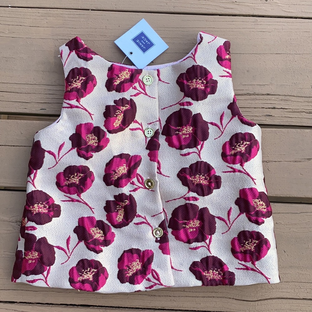 Janie and Jack floral shimmer top - Picture 5 of 7